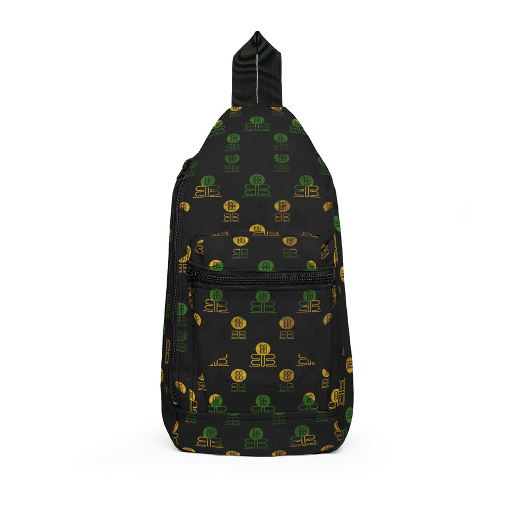Jamaican Badblood Elite BB Pattern Sling Bag | Black Crossbody