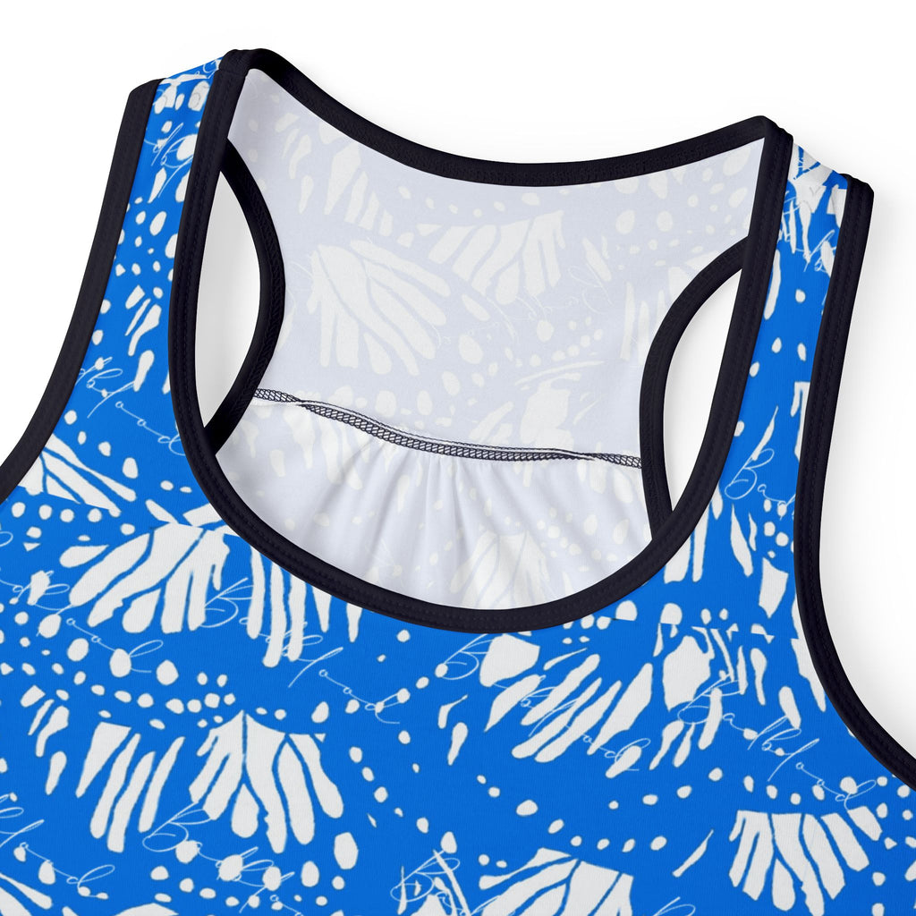 Blue Pattern Tank Top — Women's Summer Top