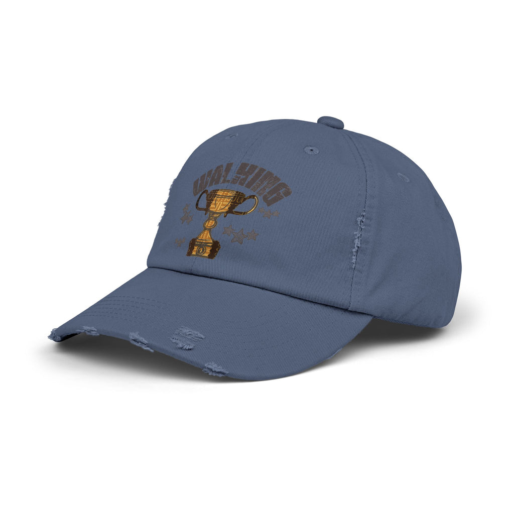 Walking Trophy Cap | Distressed Baseball Hat, Winner Cup Design