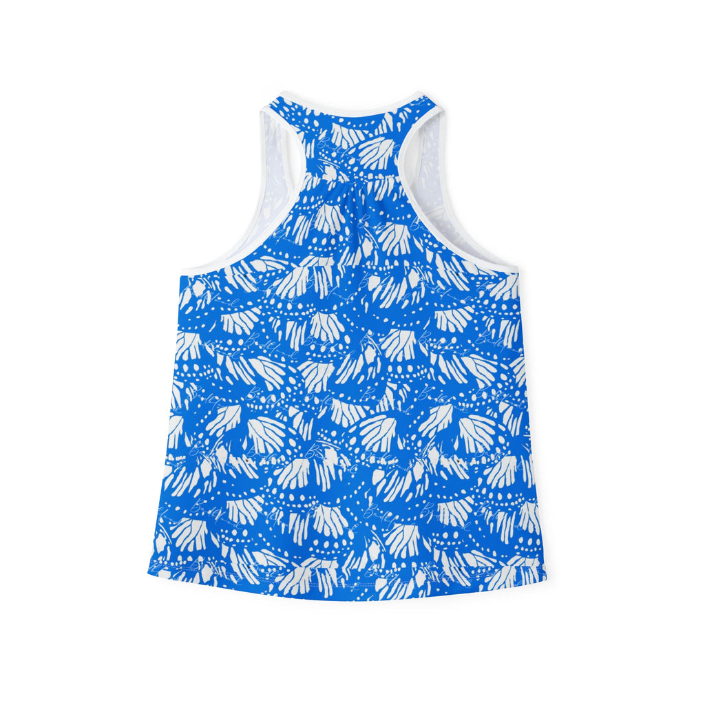 Blue Pattern Tank Top — Women's Summer Top