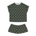 Vintage BadBlood Logo Pattern Pajama Set | Women's Short Pajama Set