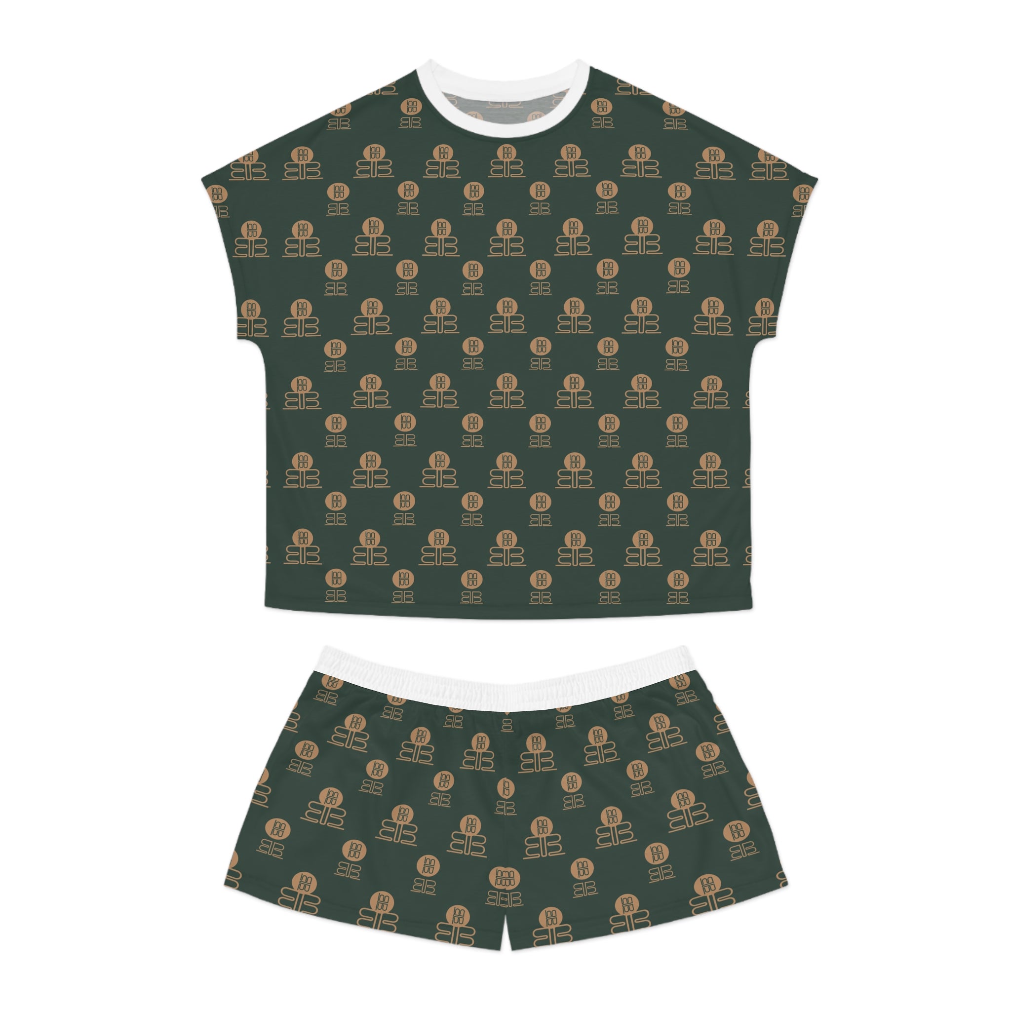 Vintage BadBlood Logo Pattern Pajama Set | Women's Short Pajama Set