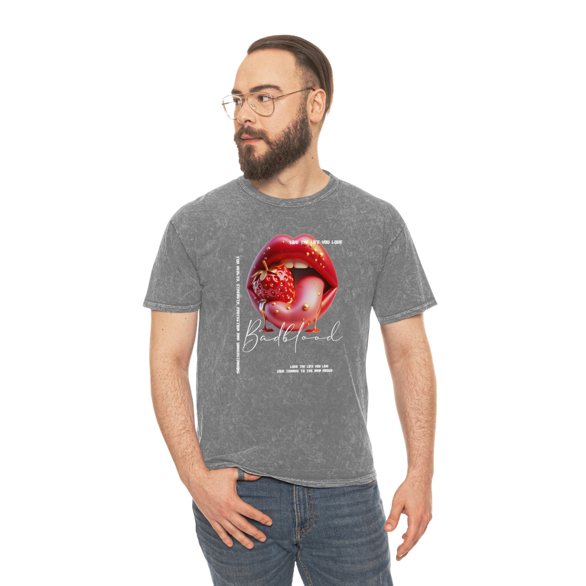 Strawberry Kiss Mineral-Wash T-Shirt