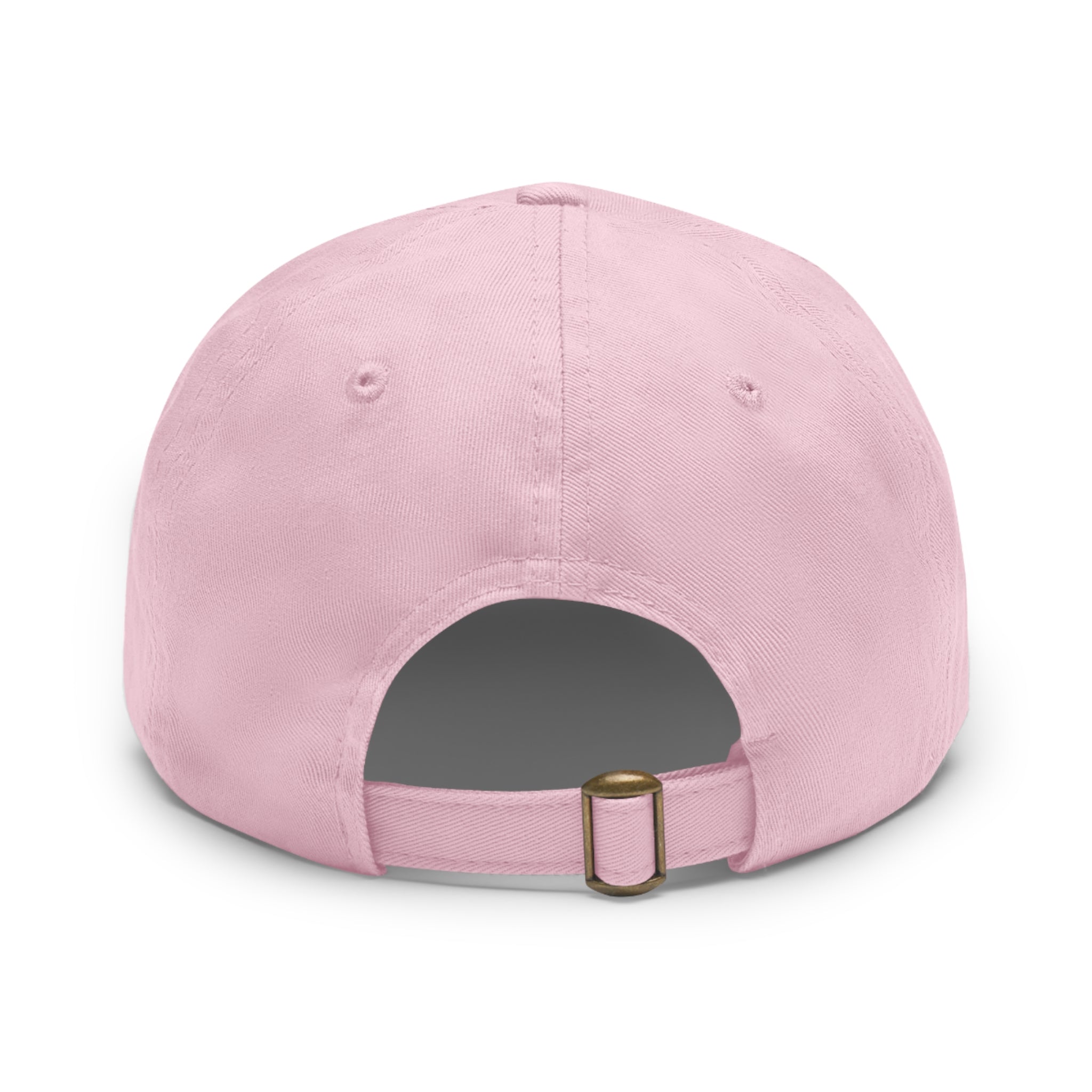 Leather Patch Dad Hat – Minimalist Monogram Baseball Cap