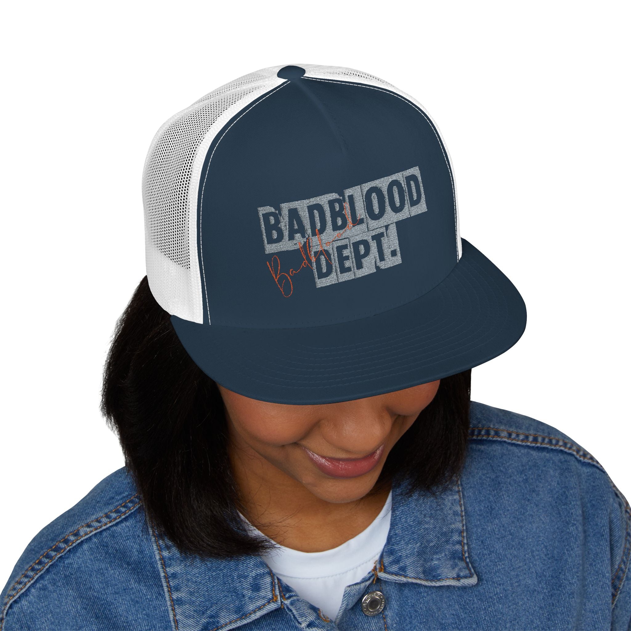 BadBlood Dept Trucker Cap | Embroidered Logo Hat