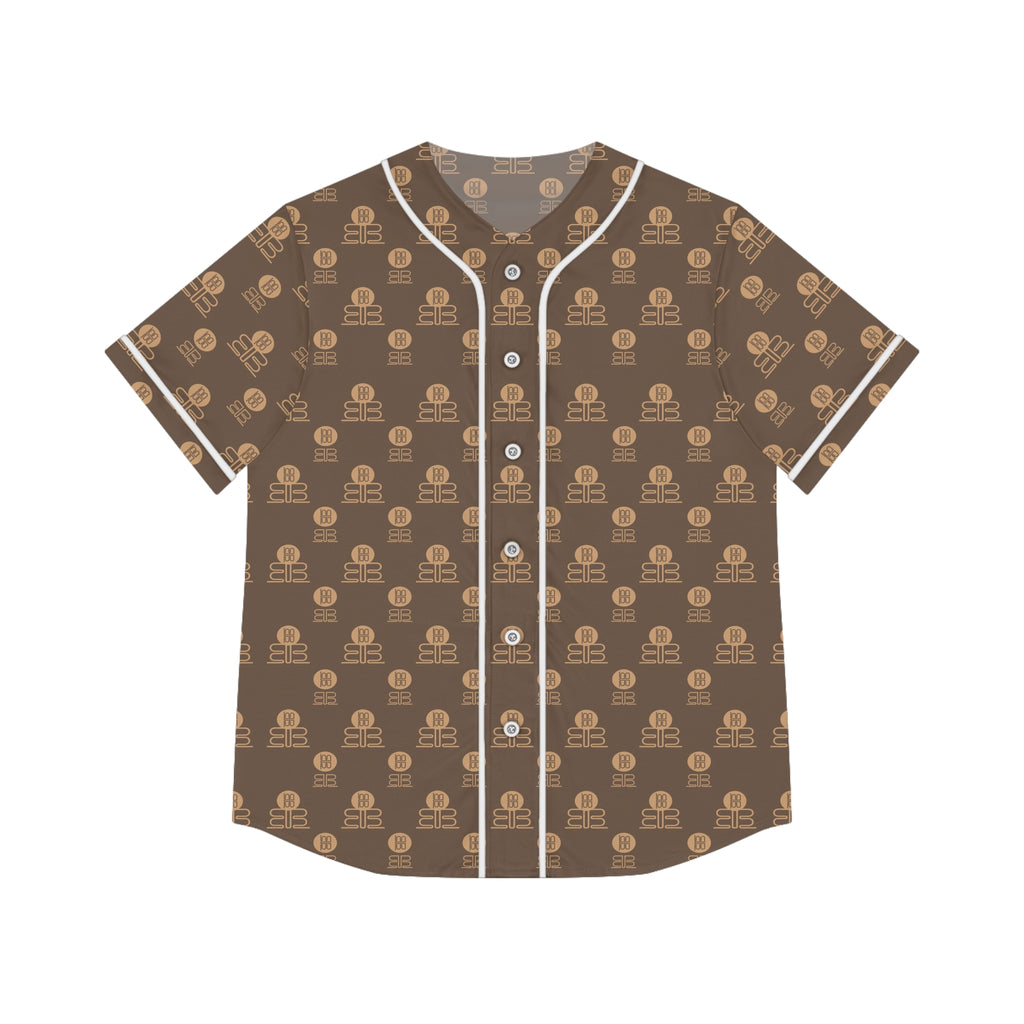Badblood Signature Monogram Baseball Jersey – Brown & Tan