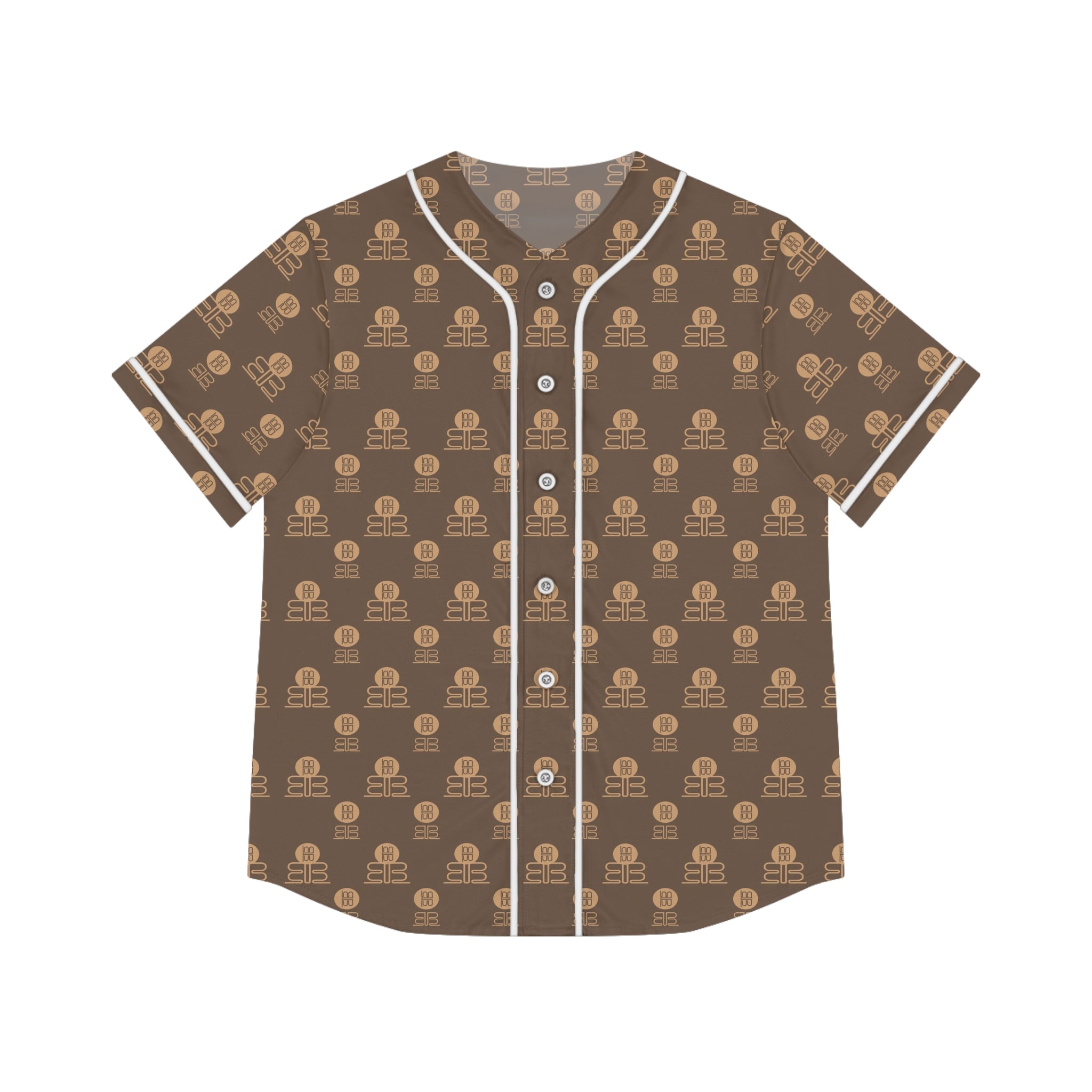 Badblood Signature Monogram Baseball Jersey – Brown & Tan