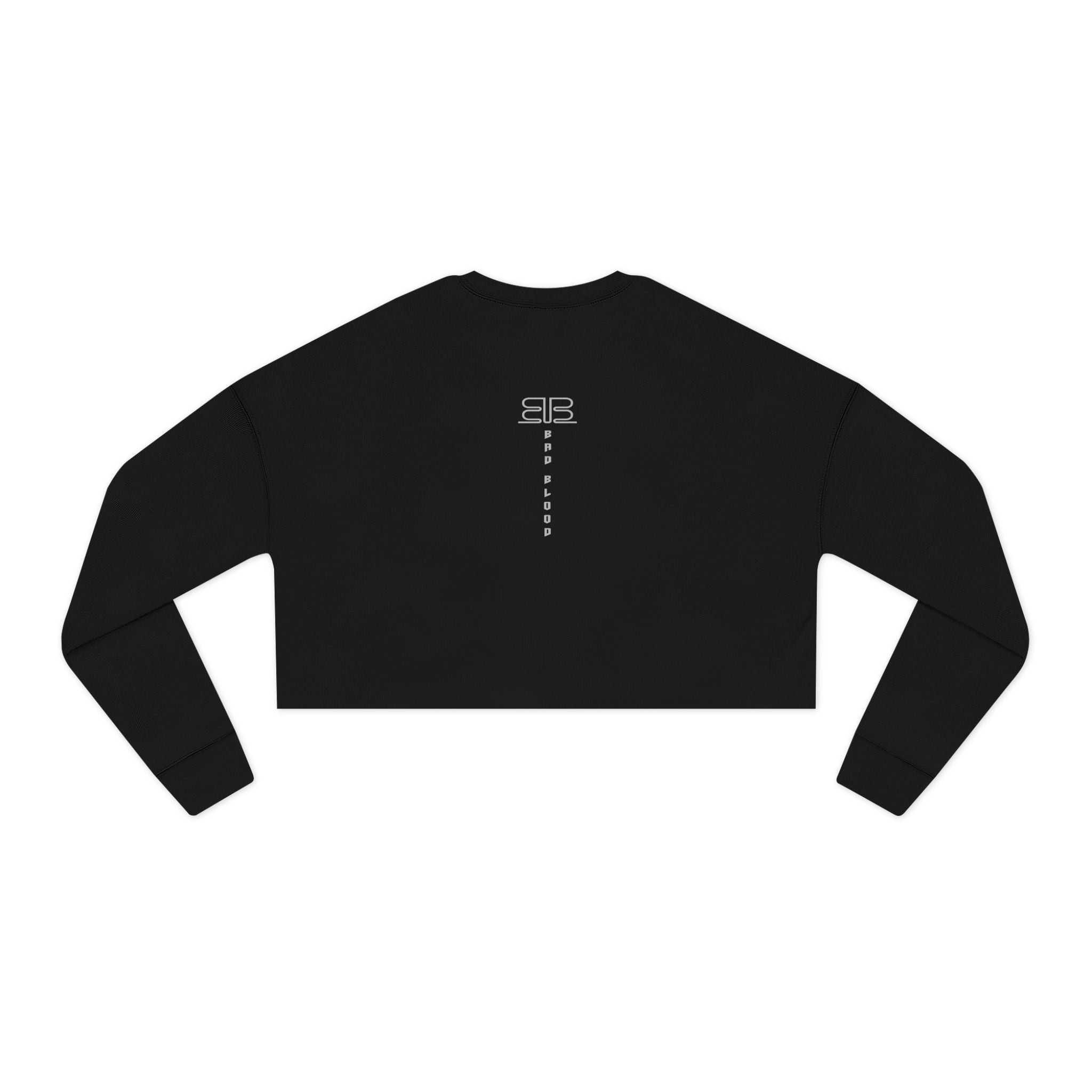 Cropped Sweatshirt — Earthy Camo Plaid Graphic