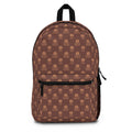 Retro Coffee Lattice Pattern Backpack | Brown Geometric Repeat