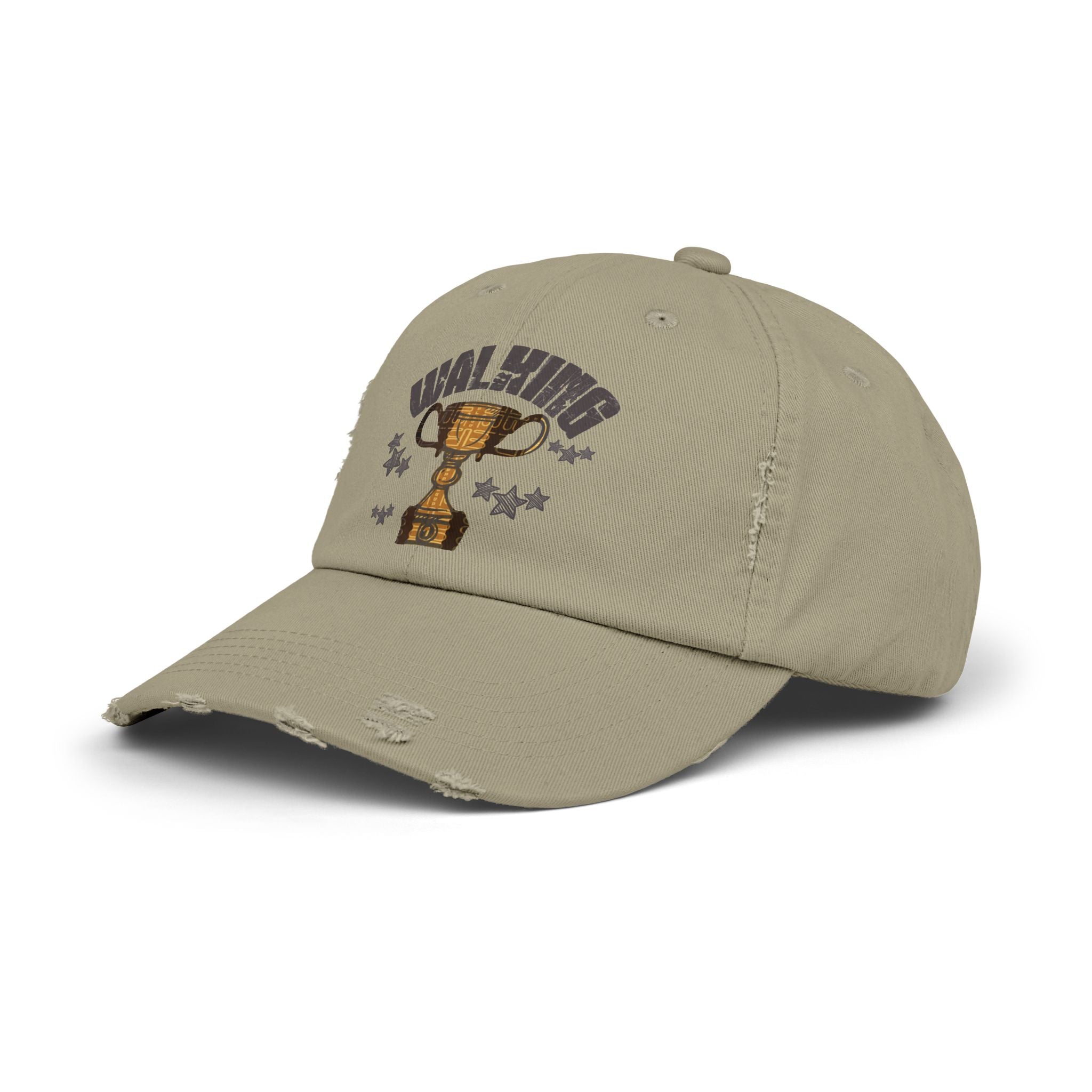 Walking Trophy Cap | Distressed Baseball Hat, Winner Cup Design