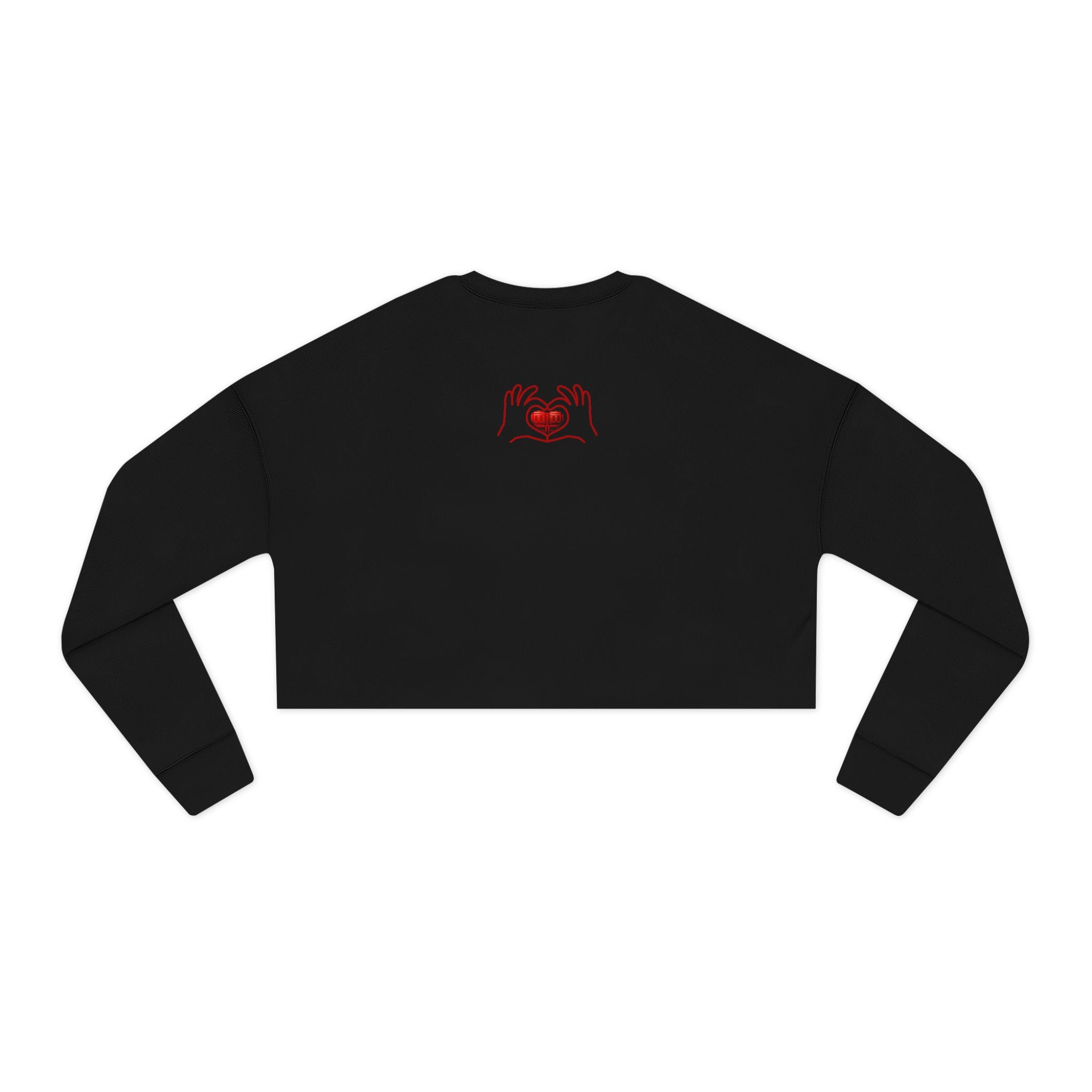 Retro Monogram Cropped Sweatshirt | Brown Geometric Logo Pattern, Streetwear Top