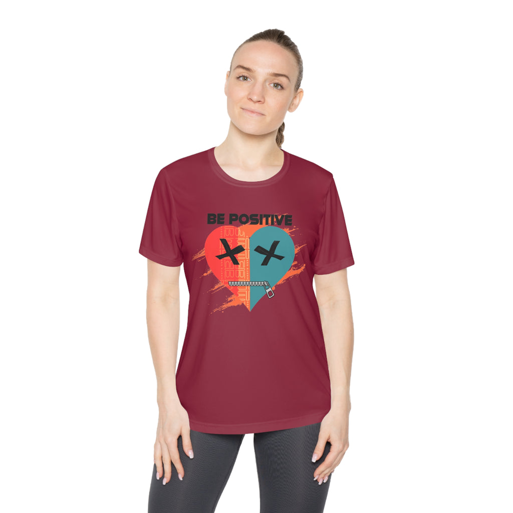 Be Positive Broken Heart graphic tee | Ladies Competitor Tee