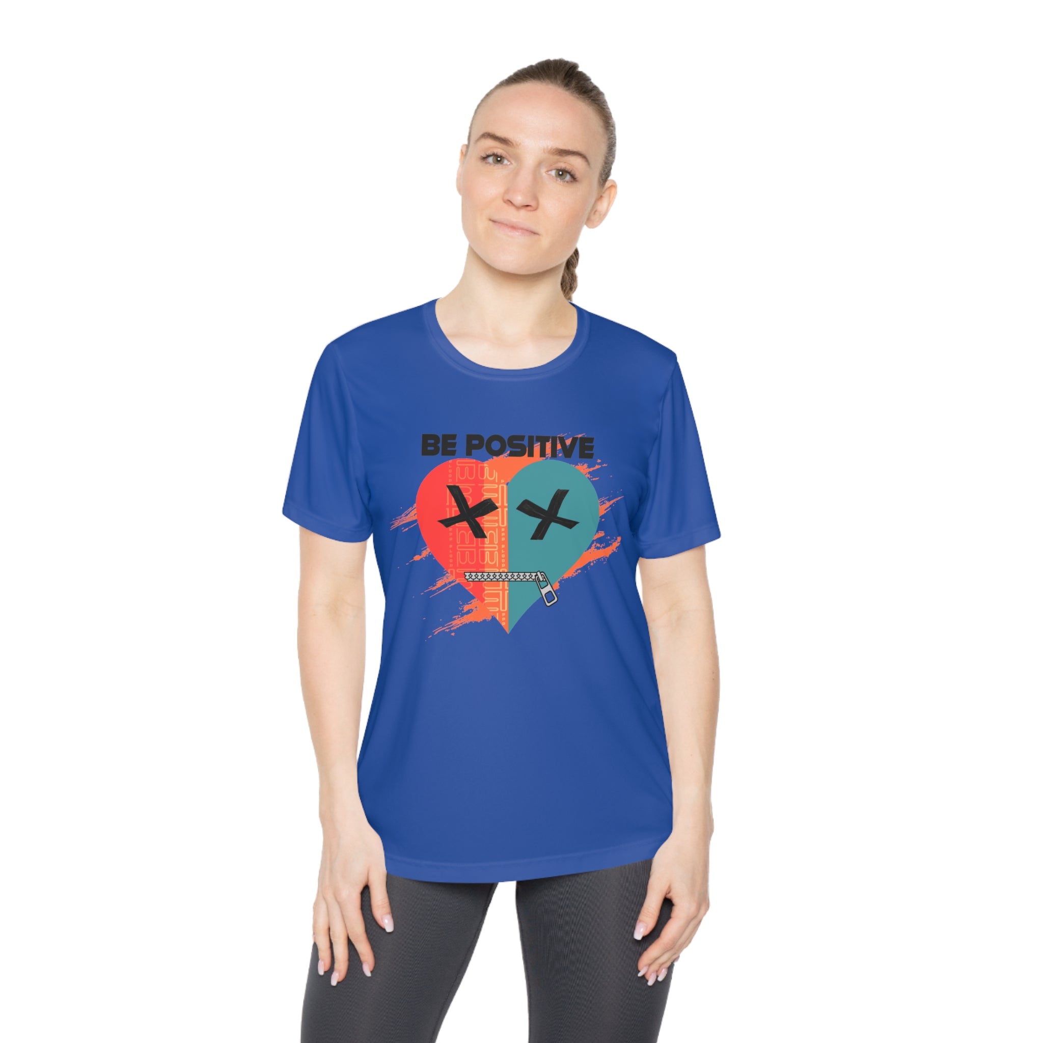 Be Positive Broken Heart graphic tee | Ladies Competitor Tee
