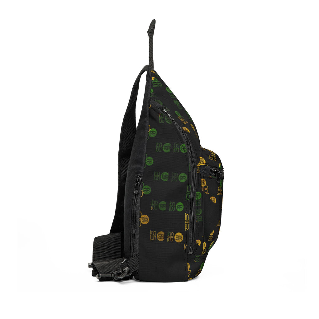Jamaican Badblood Elite BB Pattern Sling Bag | Black Crossbody