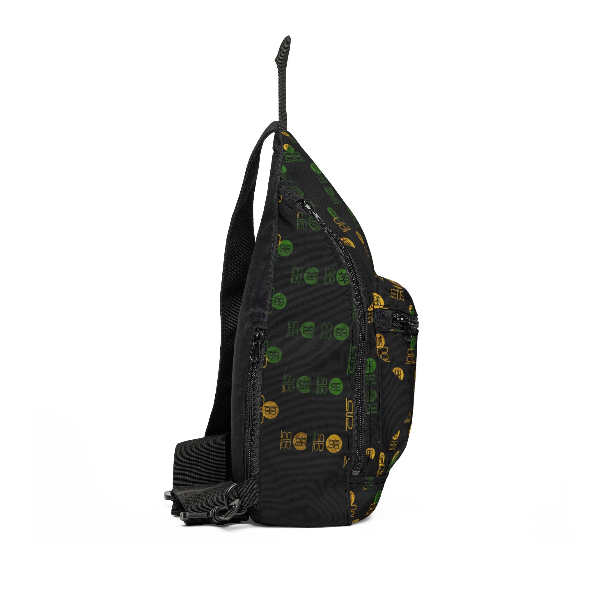 Jamaican Badblood Elite BB Pattern Sling Bag | Black Crossbody