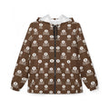 Badblood Signature Geometric Monogram Windbreaker |Brown