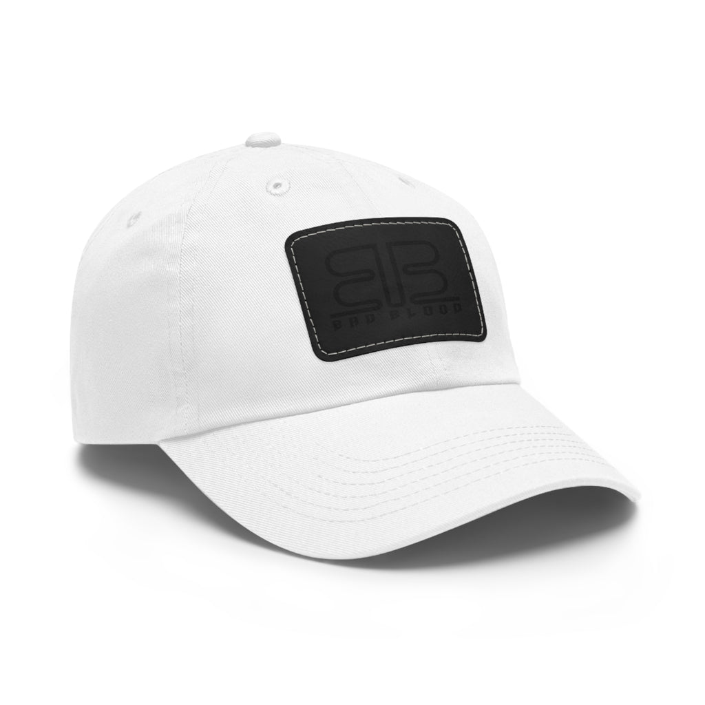 Leather Patch Dad Hat – Minimalist Monogram Baseball Cap