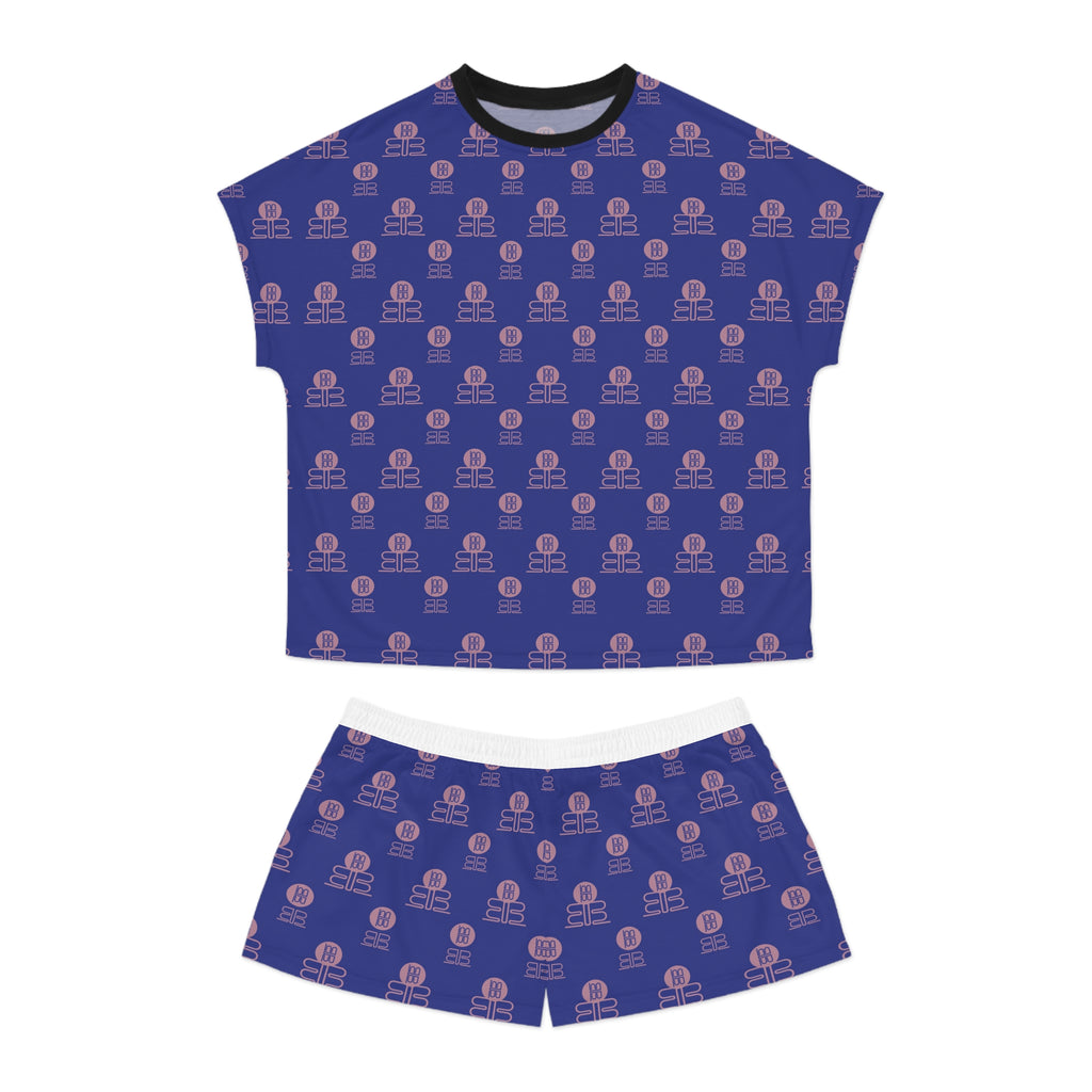 Vintage BadBlood Logo Pattern Pajama Set | Women's Short Pajama Set