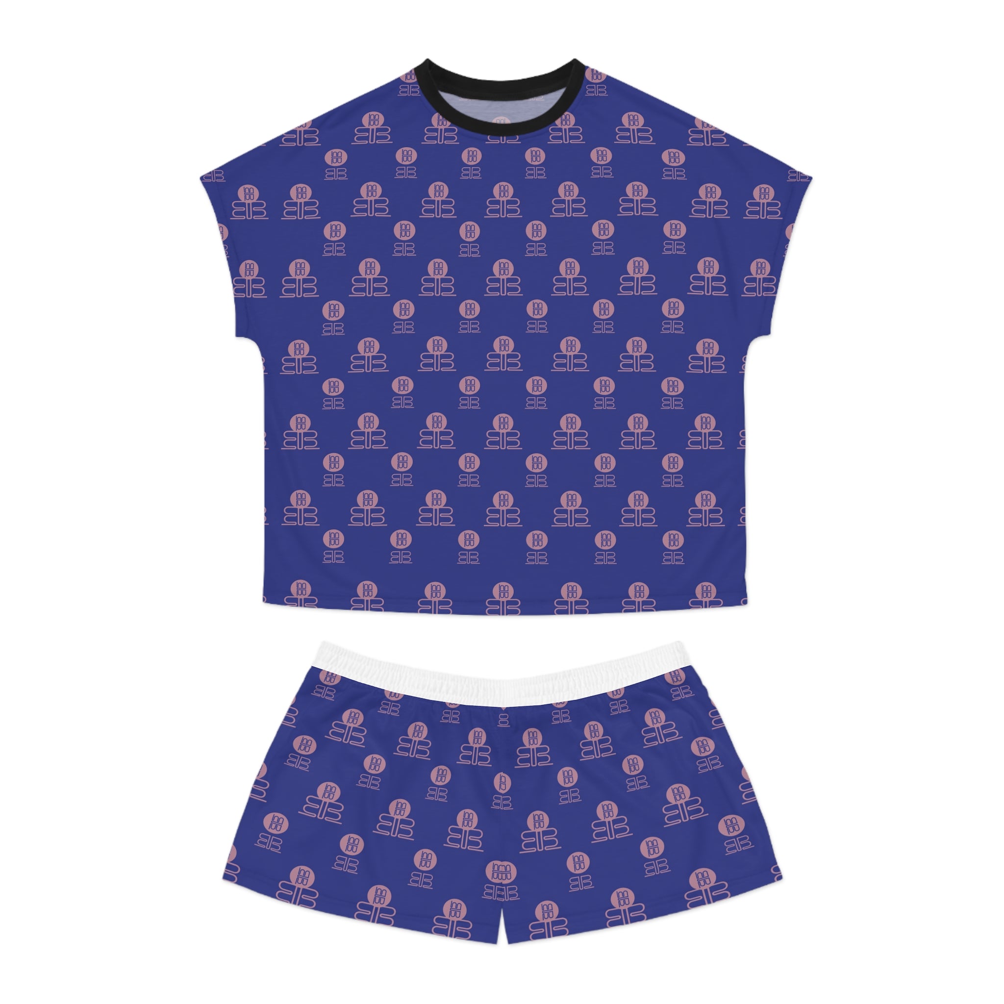 Vintage BadBlood Logo Pattern Pajama Set | Women's Short Pajama Set