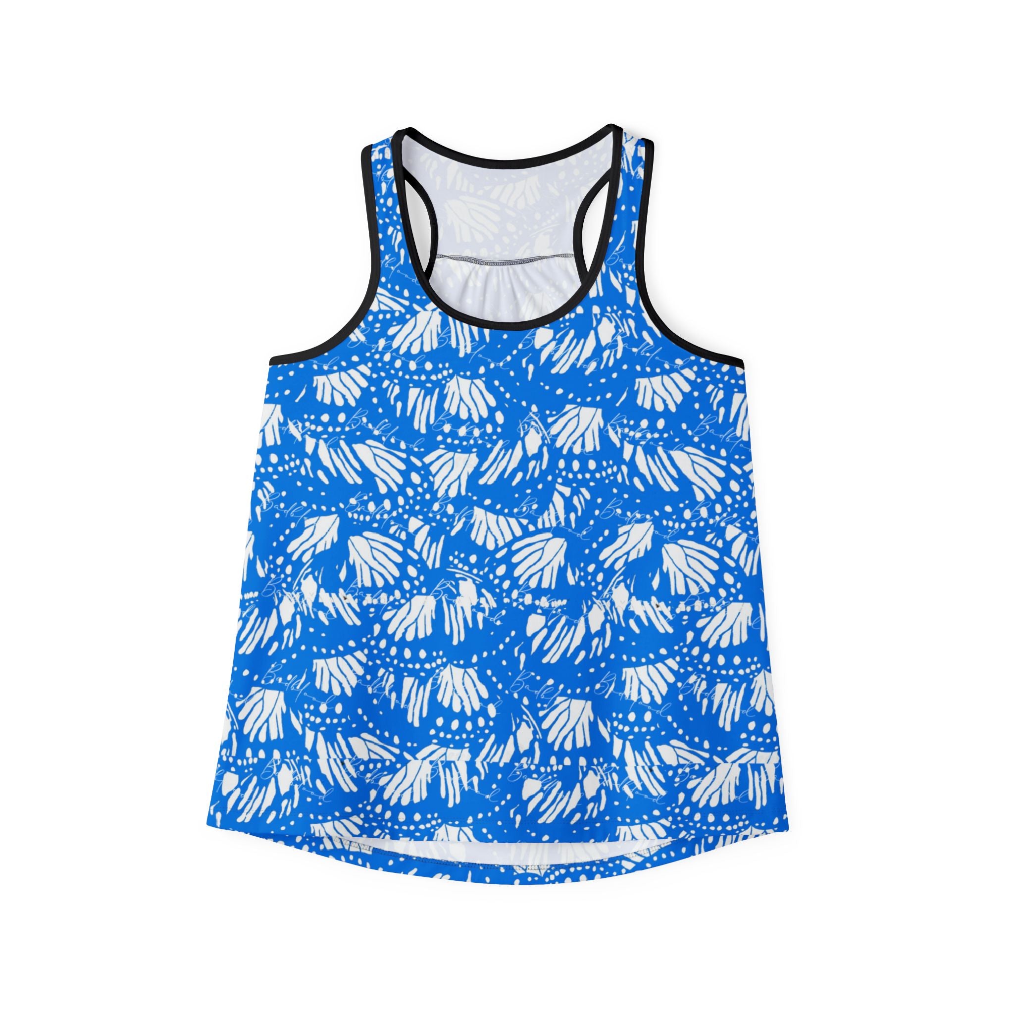 Blue Pattern Tank Top — Women's Summer Top