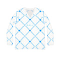 Geometric Pattern V-Neck Top for Women | Lightweight Long Sleeve Shirt