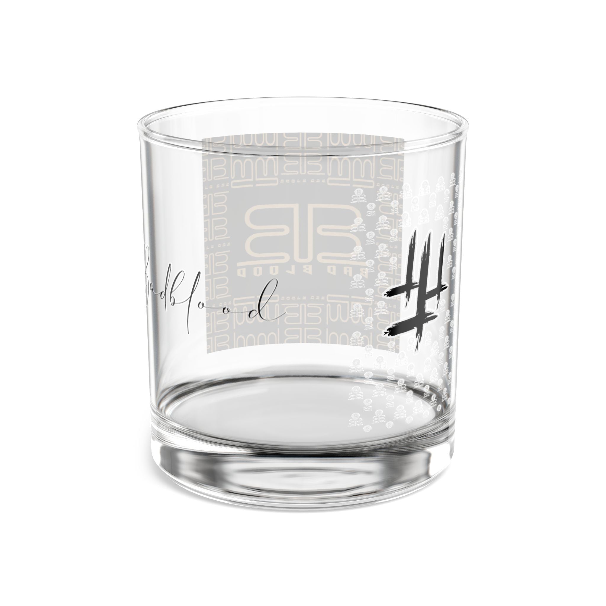 BAD BLOOD Logo Rocks Glass | 10-oz Whiskey Tumbler