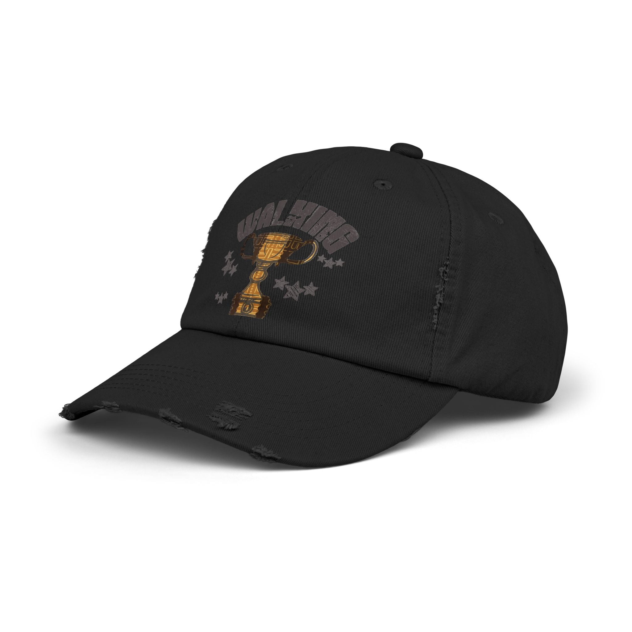 Walking Trophy Cap | Distressed Baseball Hat, Winner Cup Design