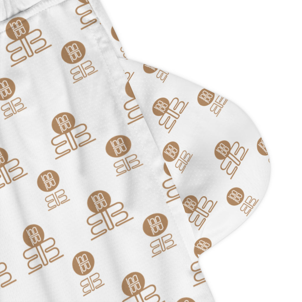 Basketball Pattern Rib Shorts — Athletic Shorts