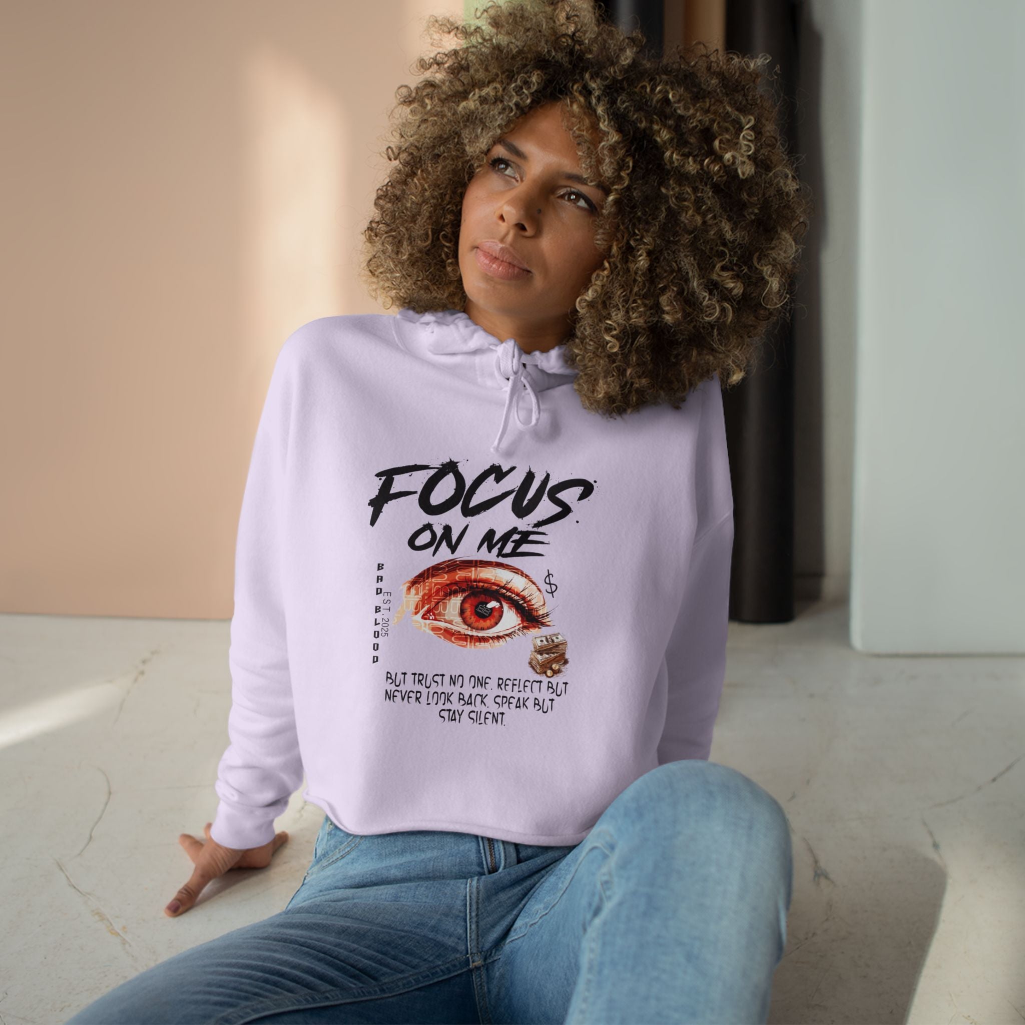 Focus On Me: Crop Hoodie