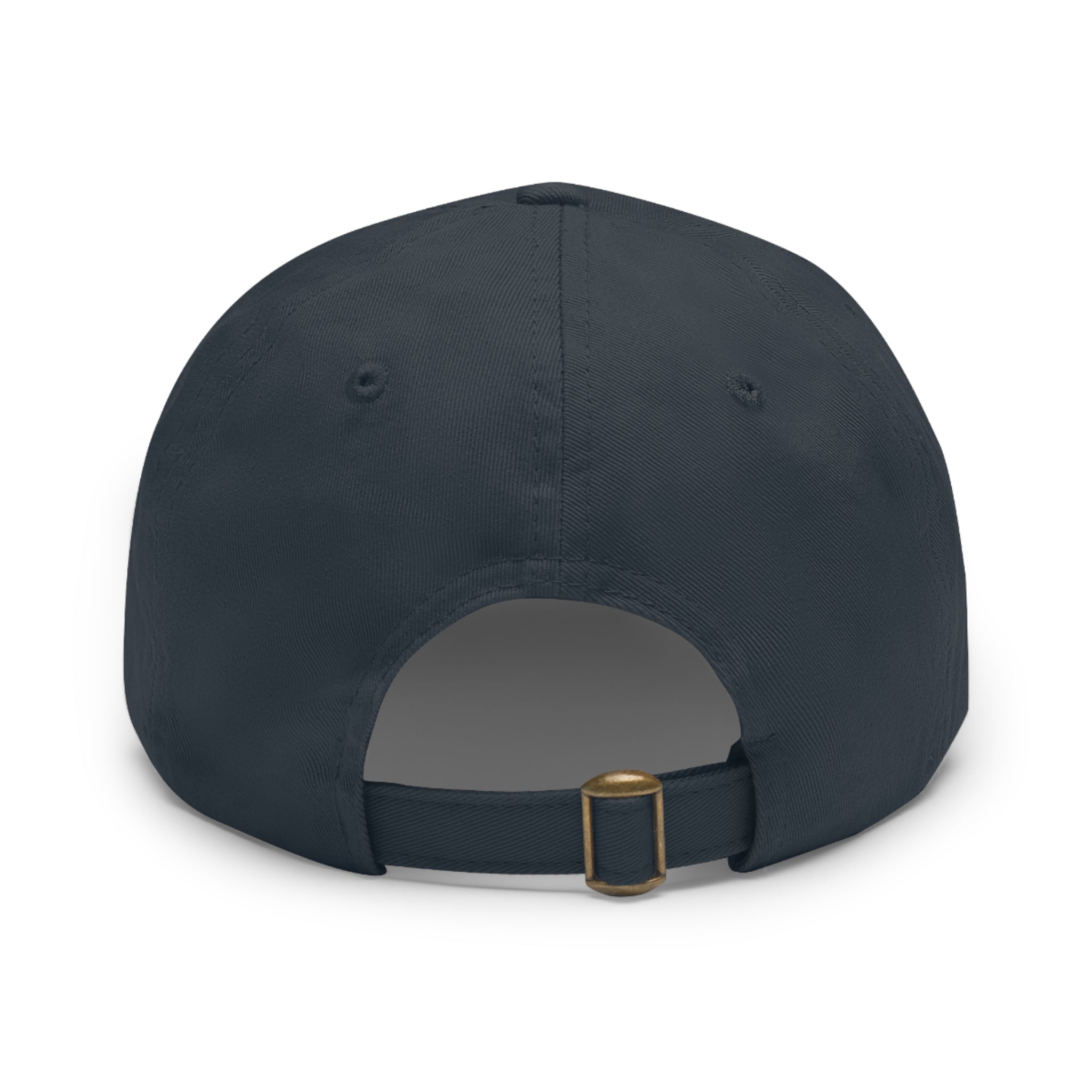 Leather Patch Dad Hat – Minimalist Monogram Baseball Cap