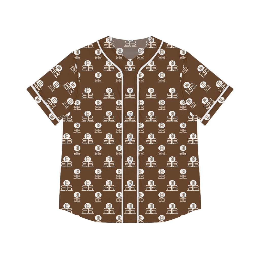 Badblood Signature Monogram Baseball Jersey – Brown & White