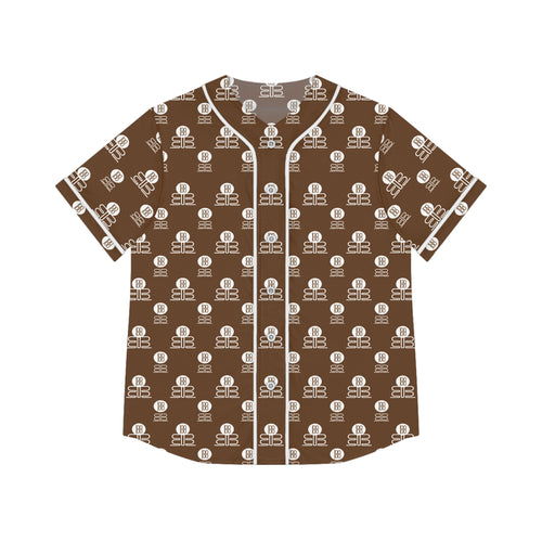 Badblood Signature Monogram Baseball Jersey – Brown & White
