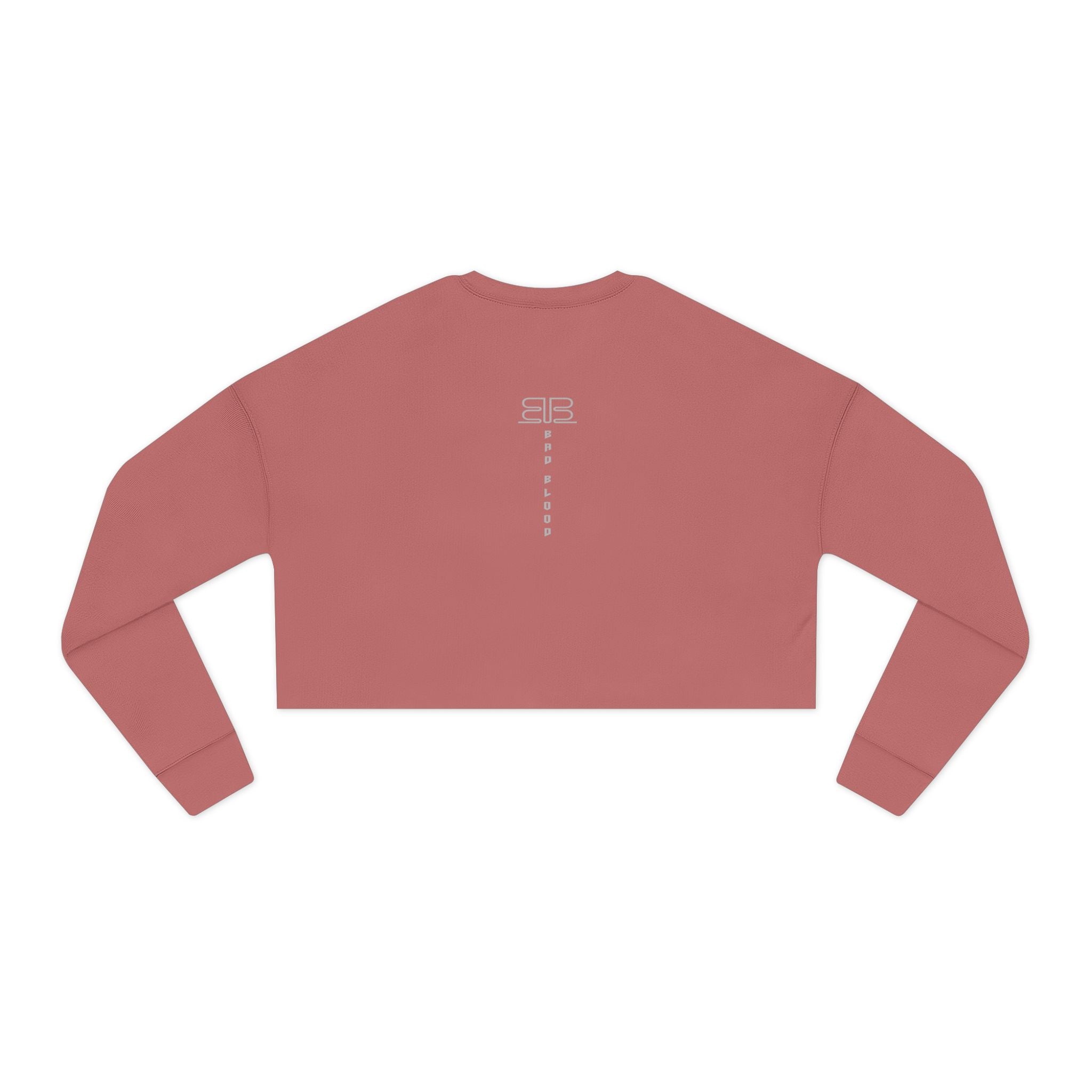 Cropped Sweatshirt — Earthy Camo Plaid Graphic