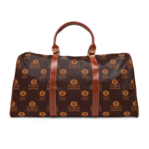 Badblood Executive Travel Bag |Waterproof Bag with Brown Leather Trim