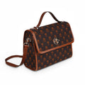 Waterproof Canvas Bag - Vintage Brown Monogram Satchel