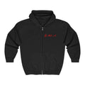 Lion Graphic Zip Hoodie — 'BeadBlood' Signature Script Chest, Bold Back Lion Design