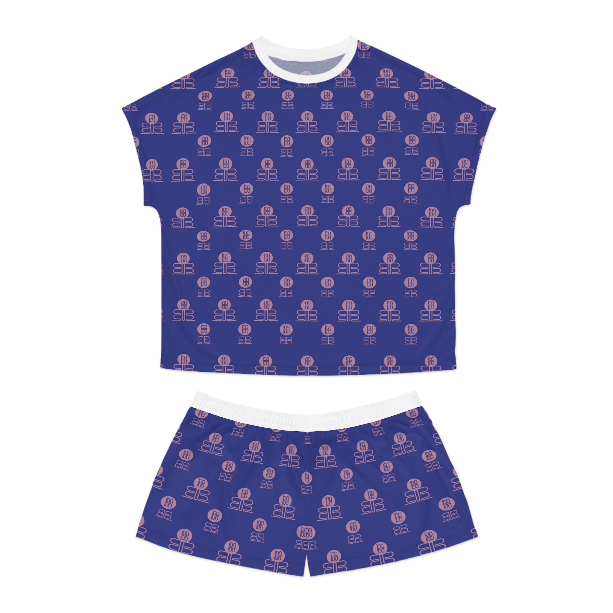 Vintage BadBlood Logo Pattern Pajama Set | Women's Short Pajama Set