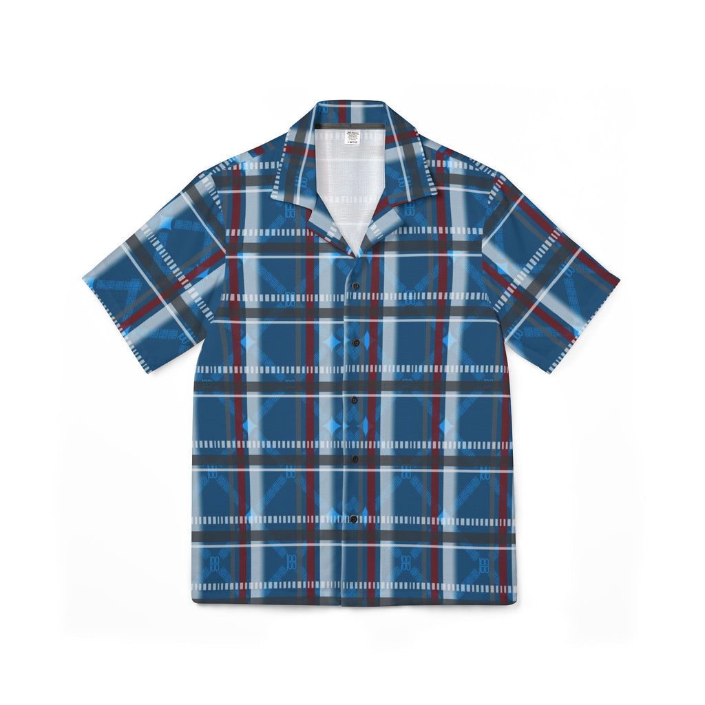 Blue Plaid Shirt — Men's Casual Button-Up