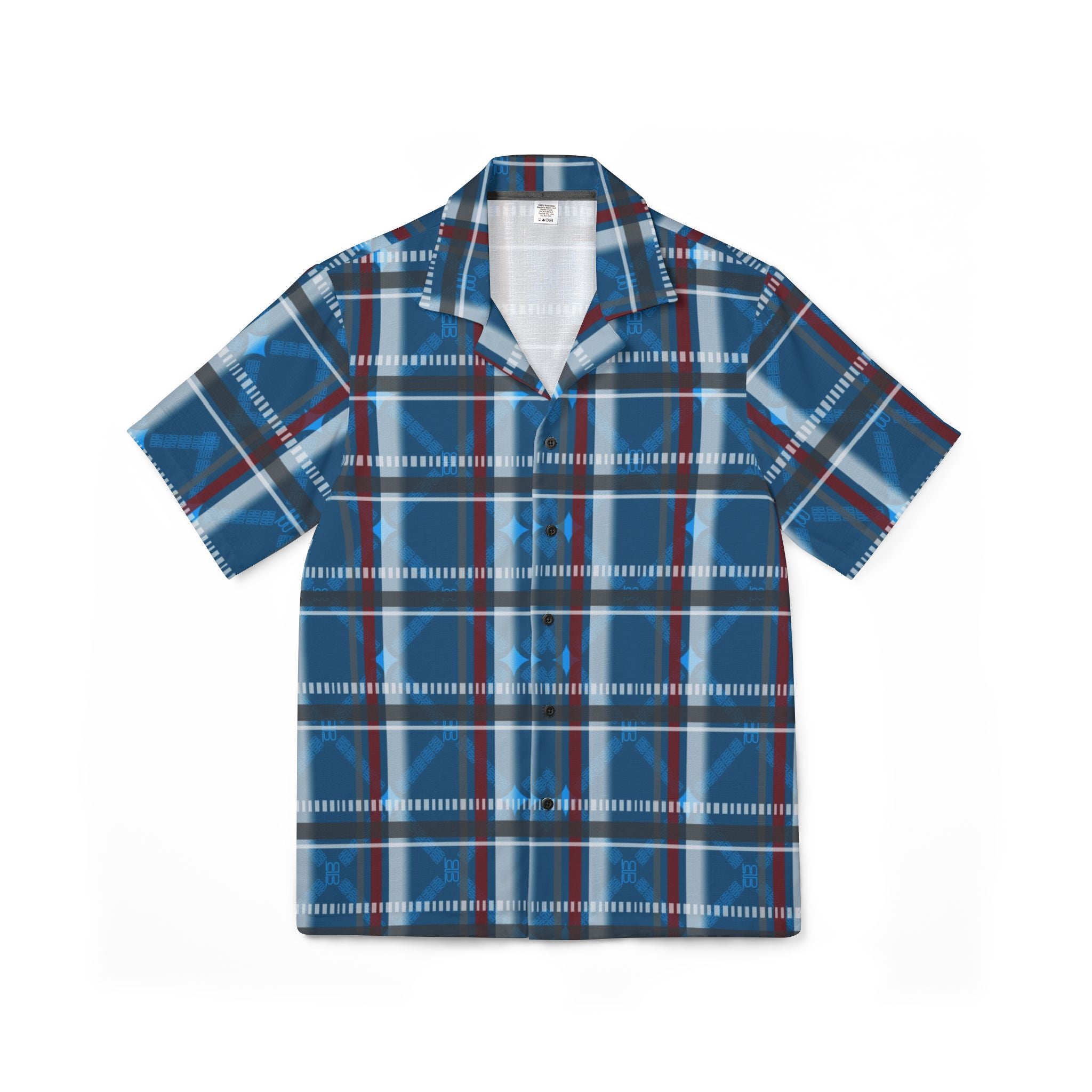Blue Plaid Shirt — Men's Casual Button-Up