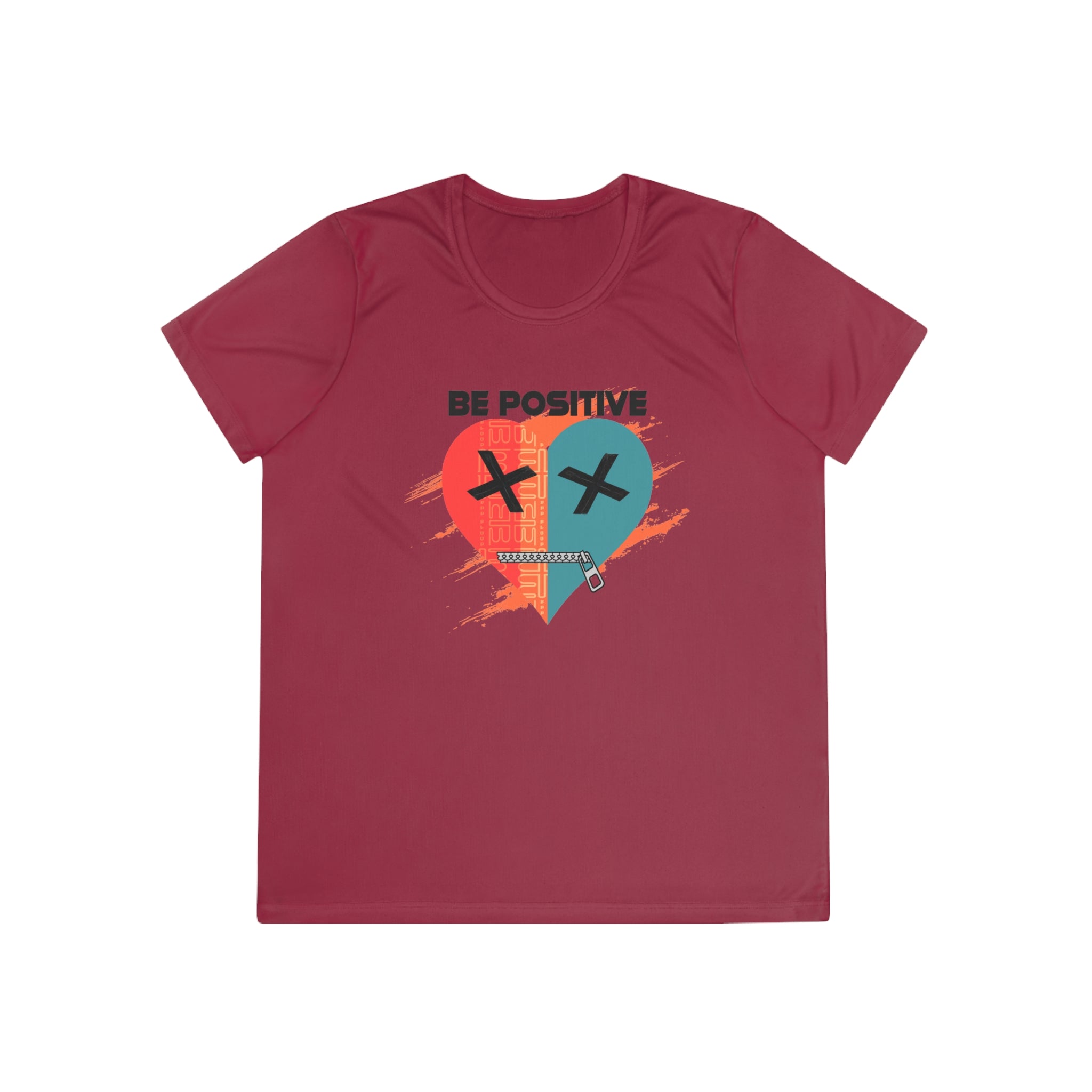 Be Positive Broken Heart graphic tee | Ladies Competitor Tee