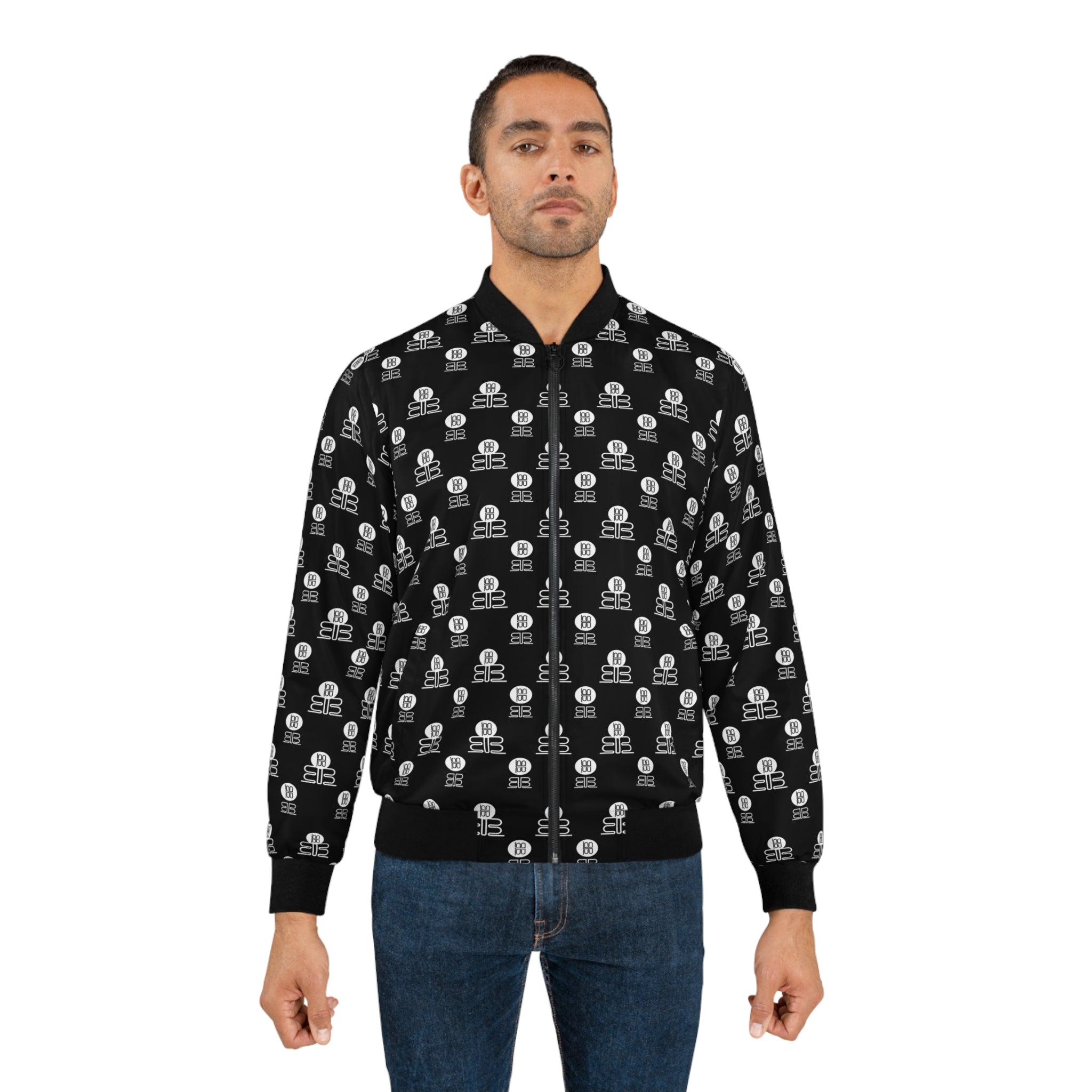 Badblood Retro Monogram Bomber Jacket