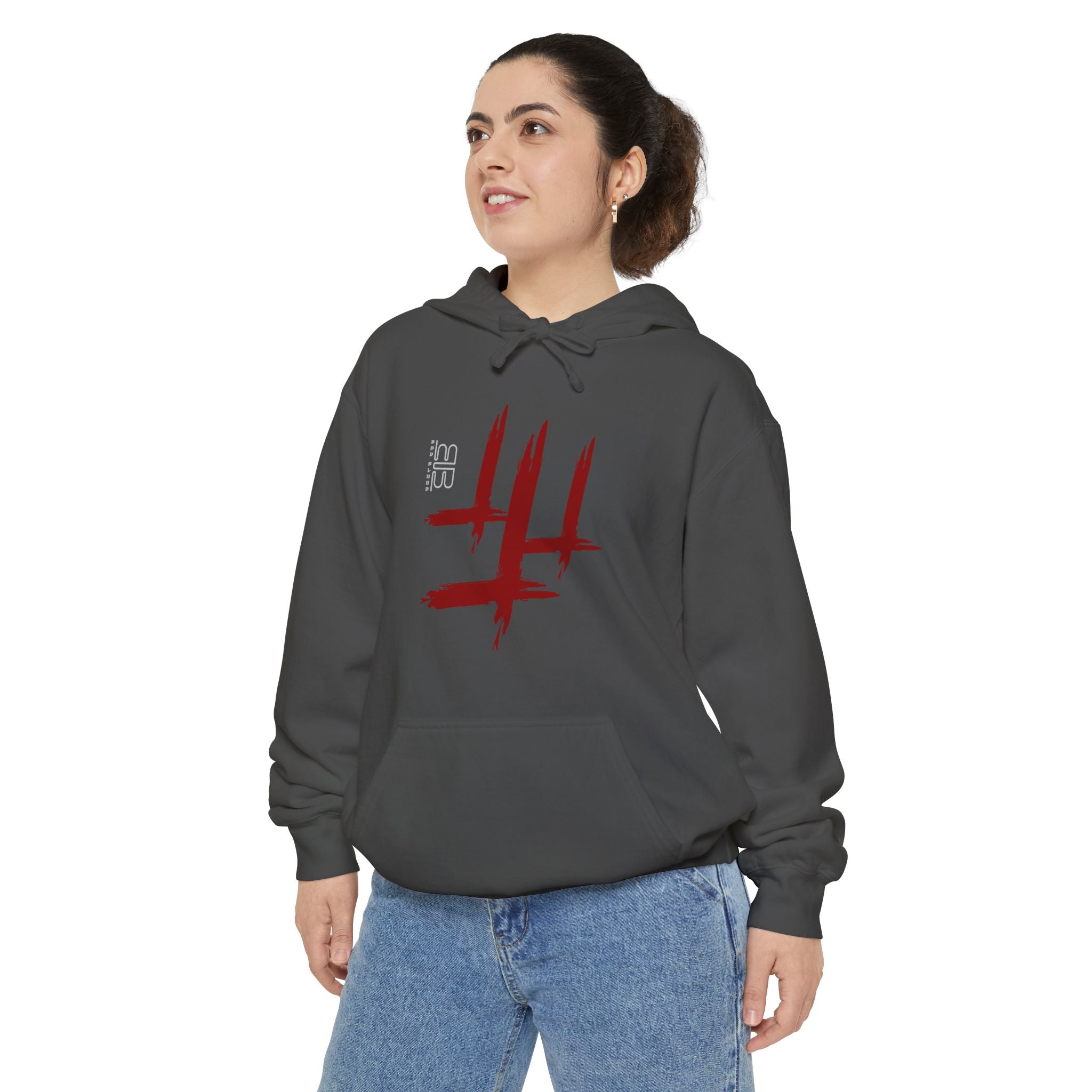Wisdom angel statue graphic Hoodie | Gothic emblem brushstroke symbol