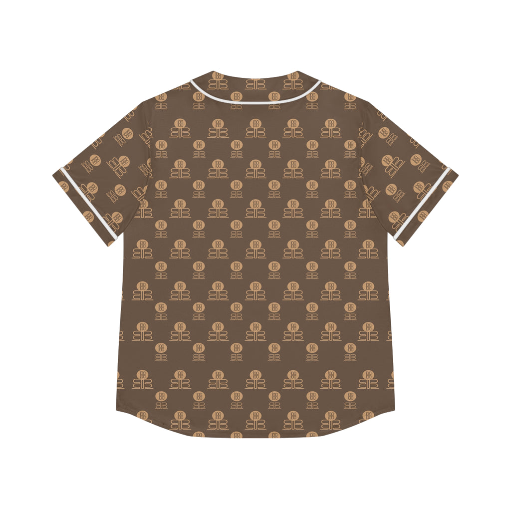 Badblood Signature Monogram Baseball Jersey – Brown & Tan
