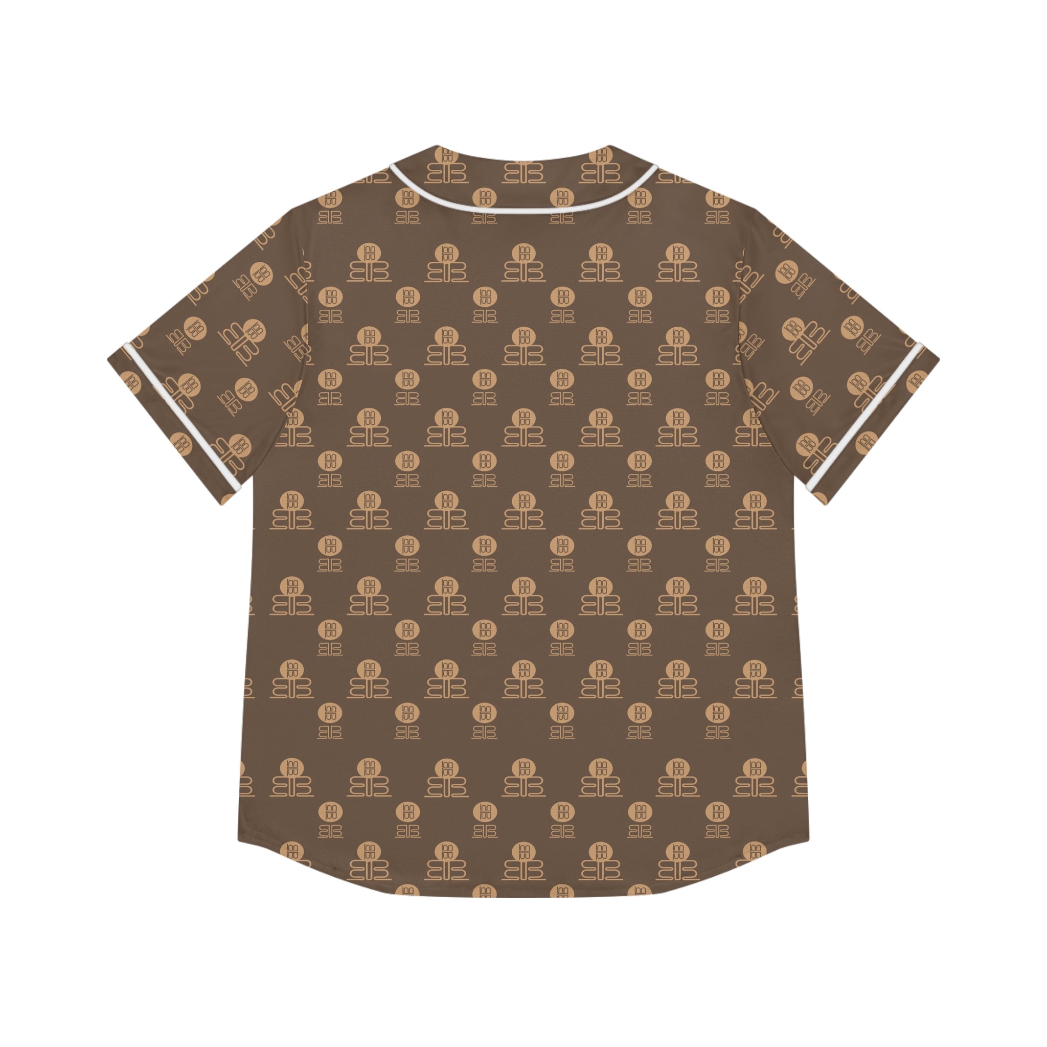 Badblood Signature Monogram Baseball Jersey – Brown & Tan