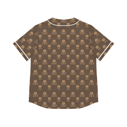 Badblood Signature Monogram Baseball Jersey – Brown & Tan