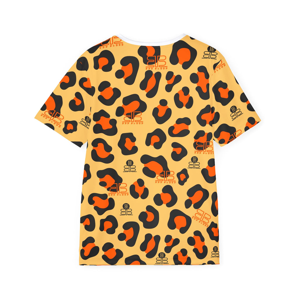 Orange Black Leopard Print Jersey | All-Over Print Shirt