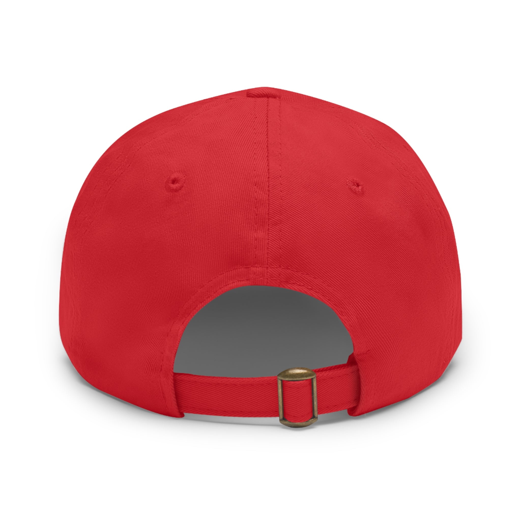 Leather Patch Dad Hat – Minimalist Monogram Baseball Cap