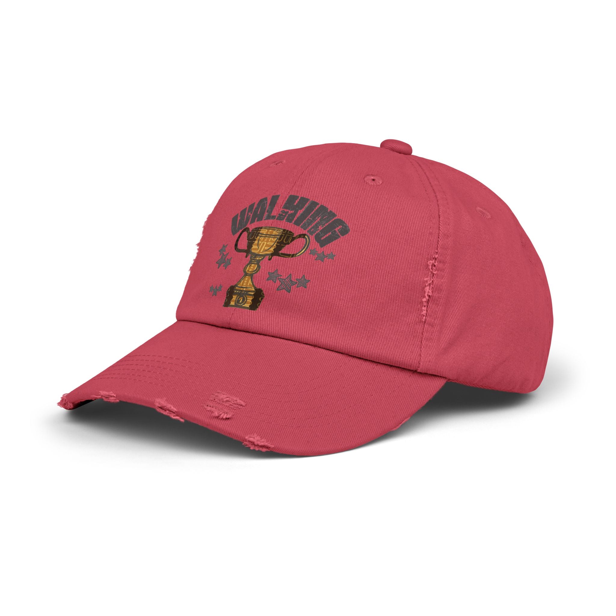 Walking Trophy Cap | Distressed Baseball Hat, Winner Cup Design