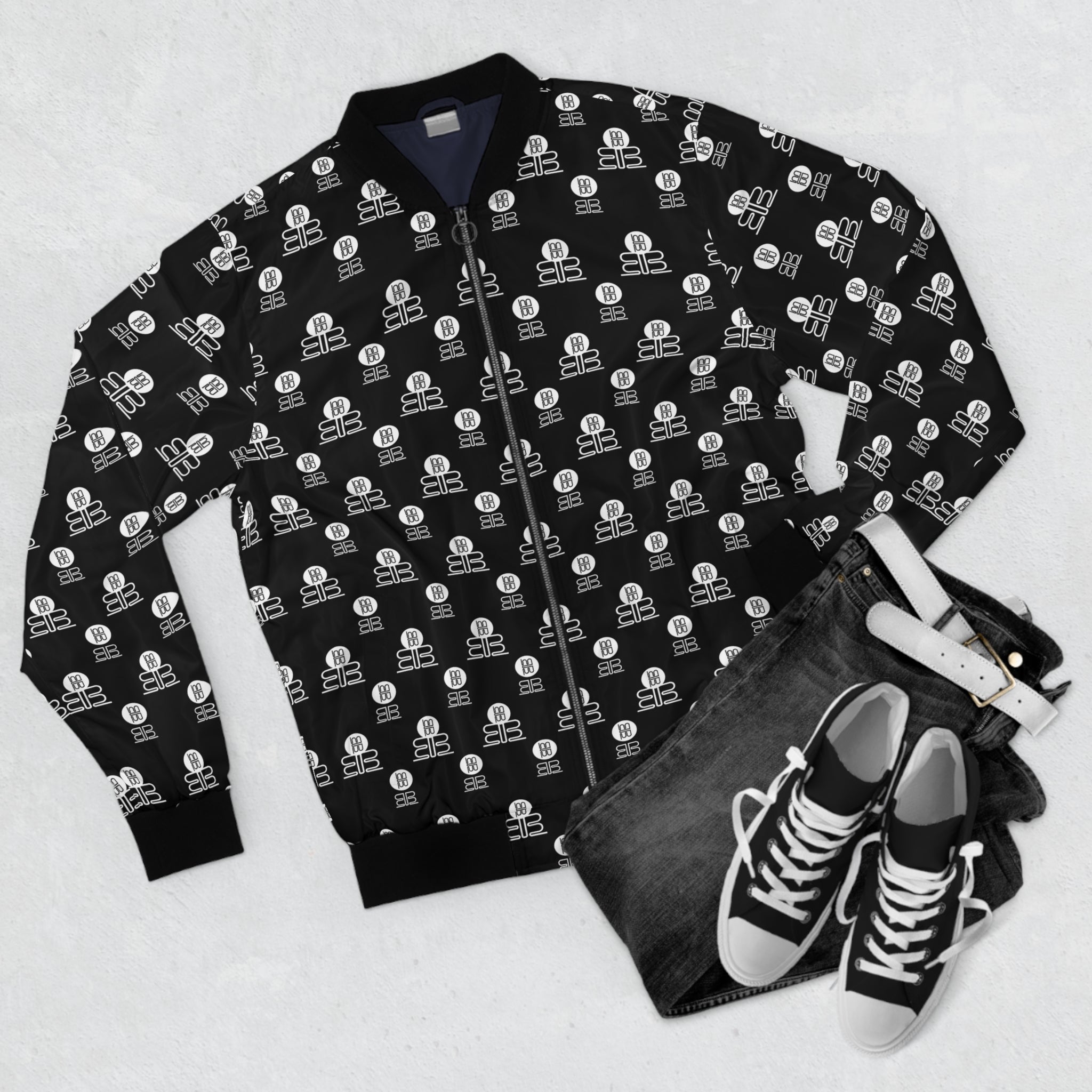 Badblood Retro Monogram Bomber Jacket