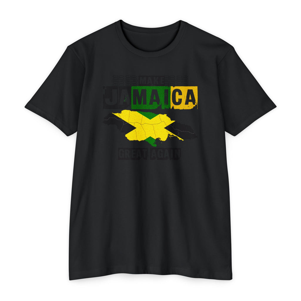 Make Jamaica Great Again T-shirt | Jamaican Flag Map Distressed